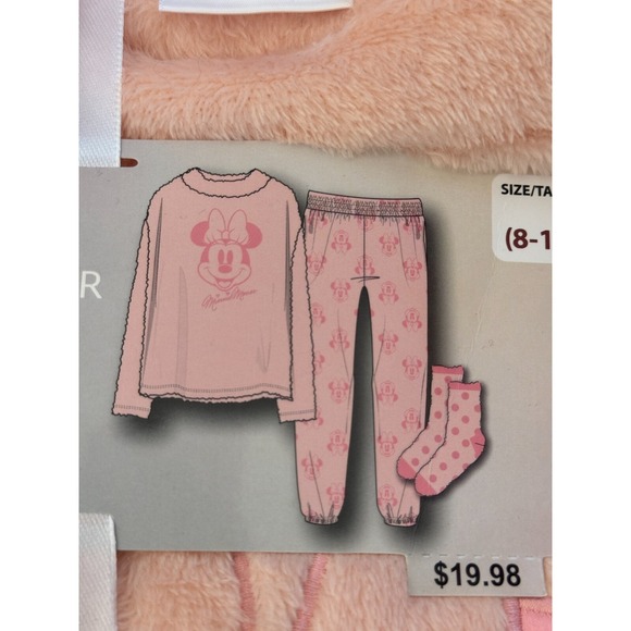 DISNEY MINNIE MOUSE PAJAMAS SLEEPWEAR WOMEN'S SIZE MEDIUM (8-10) 3 PIECE SET NEW - Picture 6 of 6